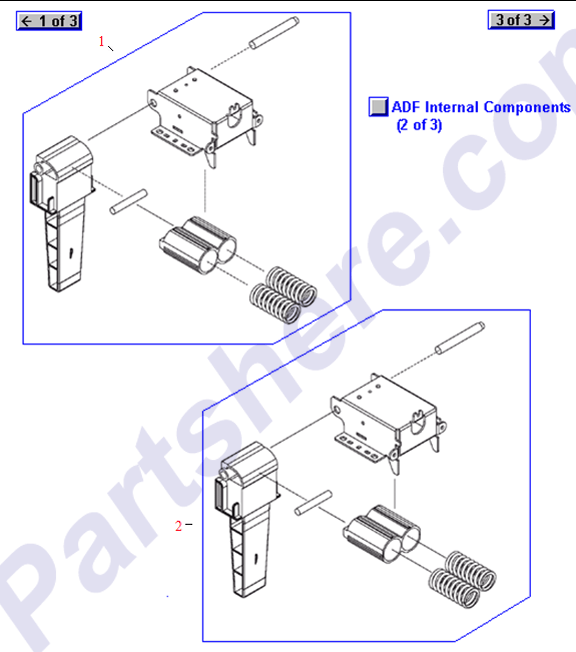 HP parts picture diagram for PF2282K008NI, PF2282K041NI